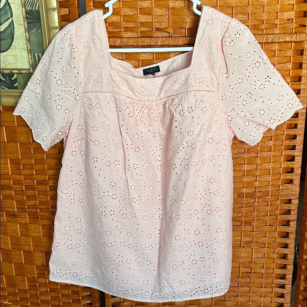 Talbots peach top